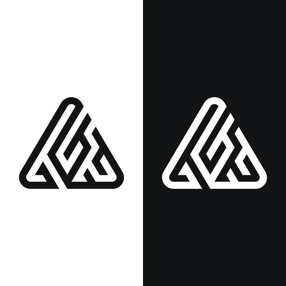 ttt brev triangel form första logotyp design ikon vektor