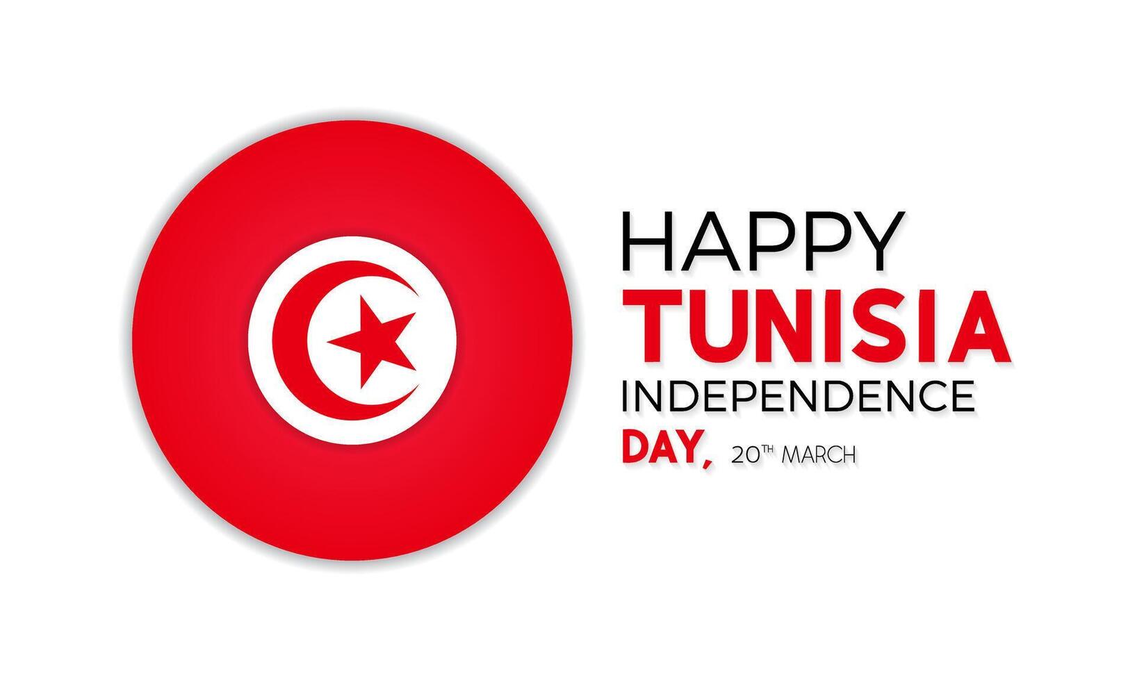 Lycklig tunisien oberoende dag firande varje år i 20:e Mars. nationell Semester dag av tunisien vinka flaggor. vektor illustration för baner, hälsning kort, affisch med bakgrund.