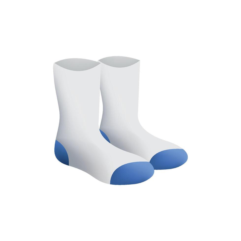 Socken Vektor eben Symbol. Socke Emoji Vektor Illustration. ein Paar von Socken isoliert auf Weiß Hintergrund.