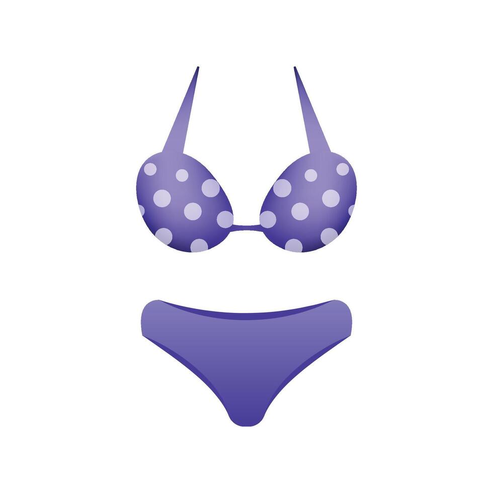 vektor platt violett simma ha på sig isolerat på vit bakgrund. bikini kostym. baddräkt vektor illustration.