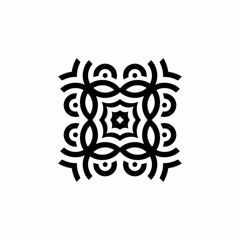 dekorativ ikon med linje svart Färg vektor