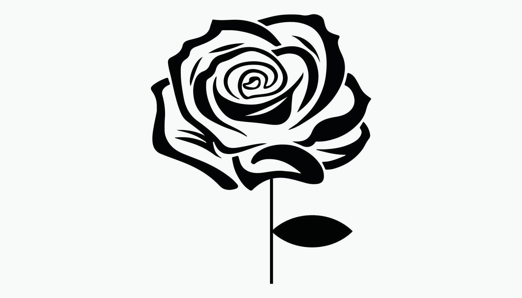 Rose Silhouette Vektor-Illustration vektor