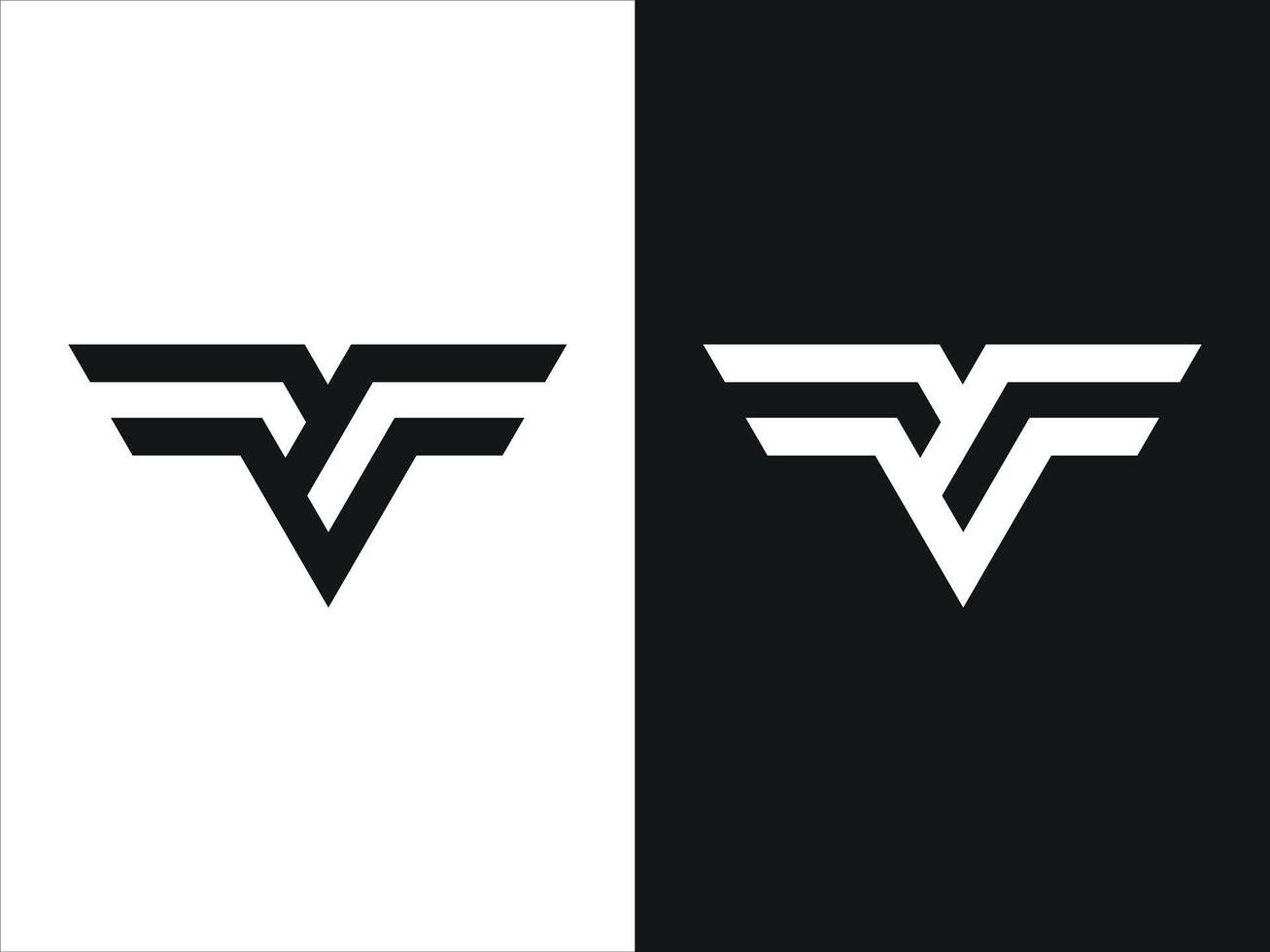 vf brev kreativ logotyp design ikon vektor