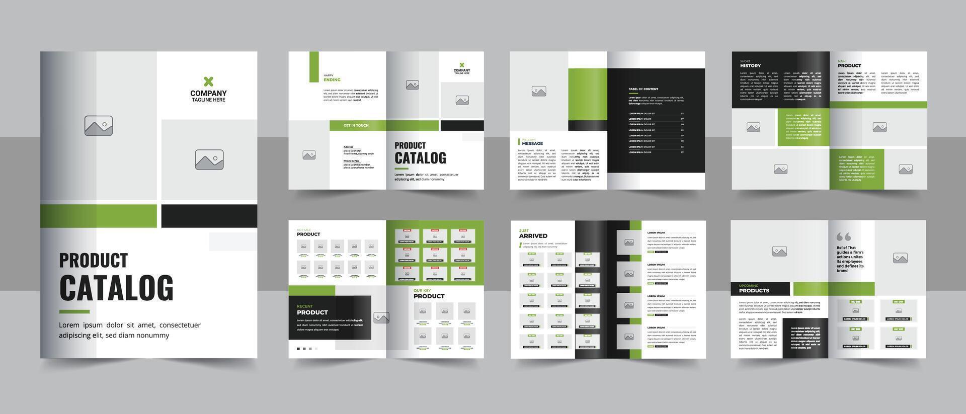 Mehrzweck Produkt Katalog Design, Unternehmen Möbel Produkt Katalog, Mehrere Seiten Katalog Broschüre, Unternehmen Profil und Produkt Portfolio Vorlage Design vektor