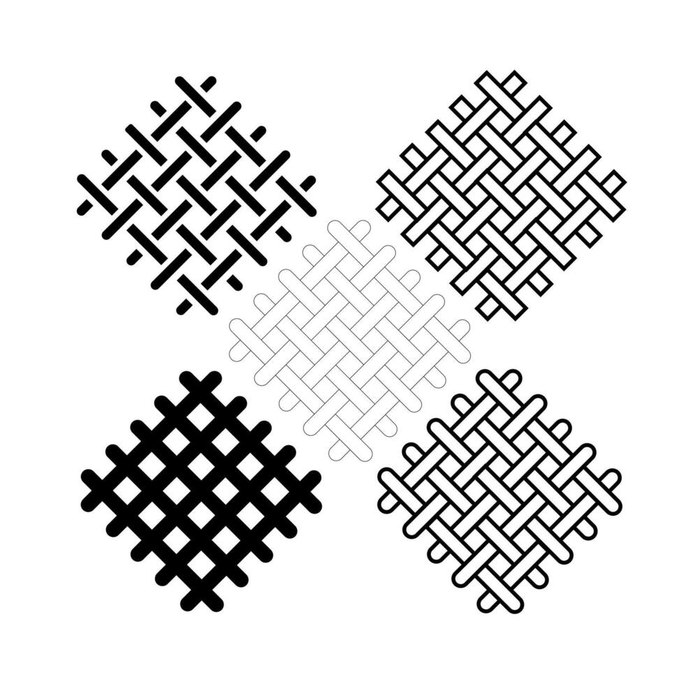 textil- tyg ikoner. textil- symbol vektor