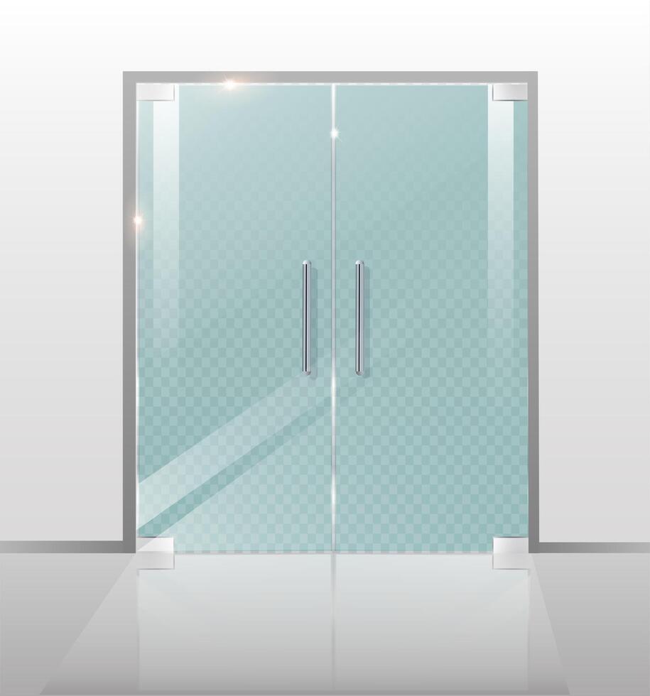 Glas Türen isoliert auf transparent vektor