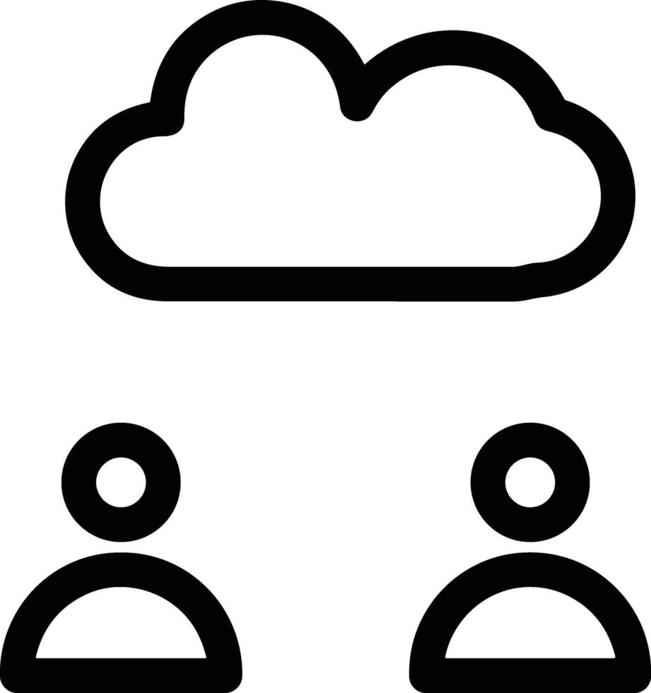 Wolke Symbol Symbol Vektor Bild. Illustration von das Hosting Lager Design Bild