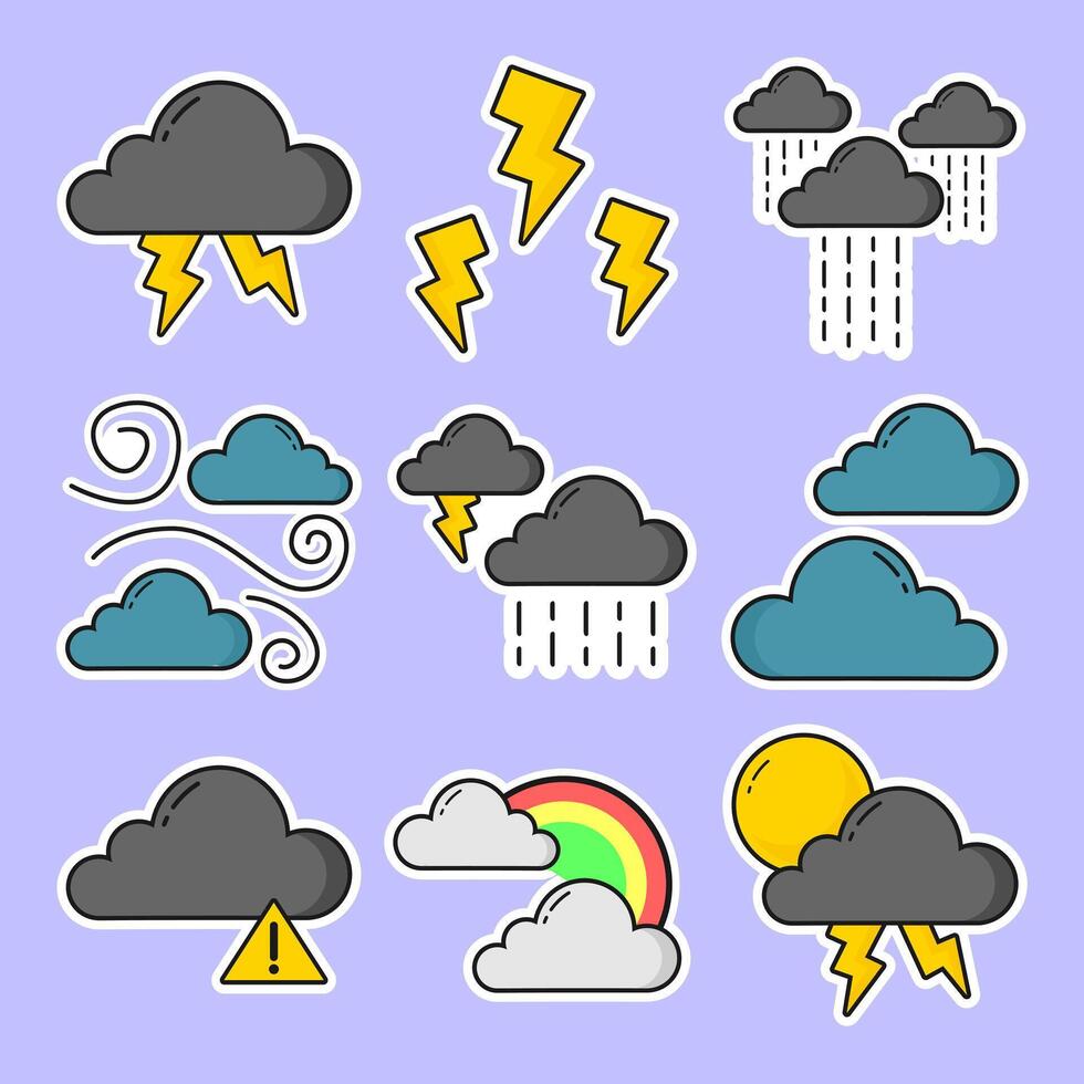 Wetter Auswirkungen Sammlung vektor