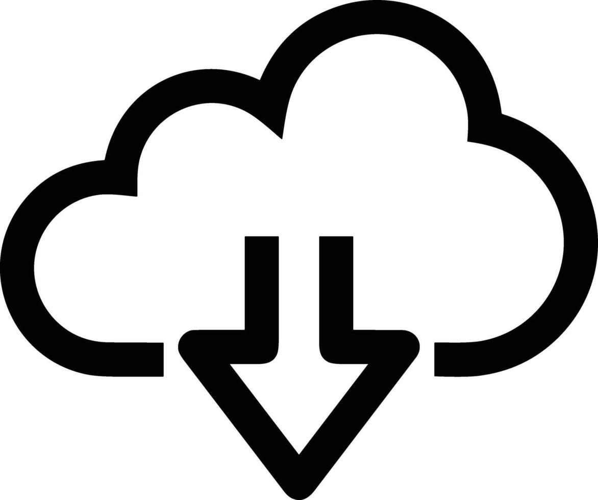 Wolke Symbol Symbol Vektor Bild. Illustration von das Hosting Lager Design Bild