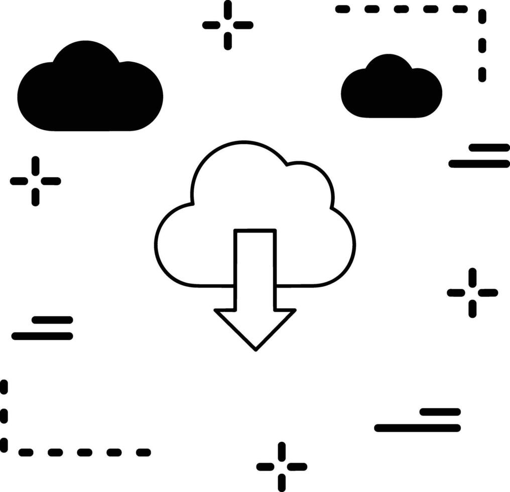 Wolke Symbol Symbol Vektor Bild. Illustration von das Hosting Lager Design Bild