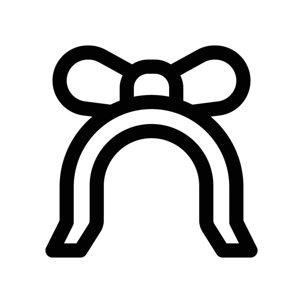 Stirnband Symbol. Vektor Linie Symbol zum Ihre Webseite, Handy, Mobiltelefon, Präsentation, und Logo Design.