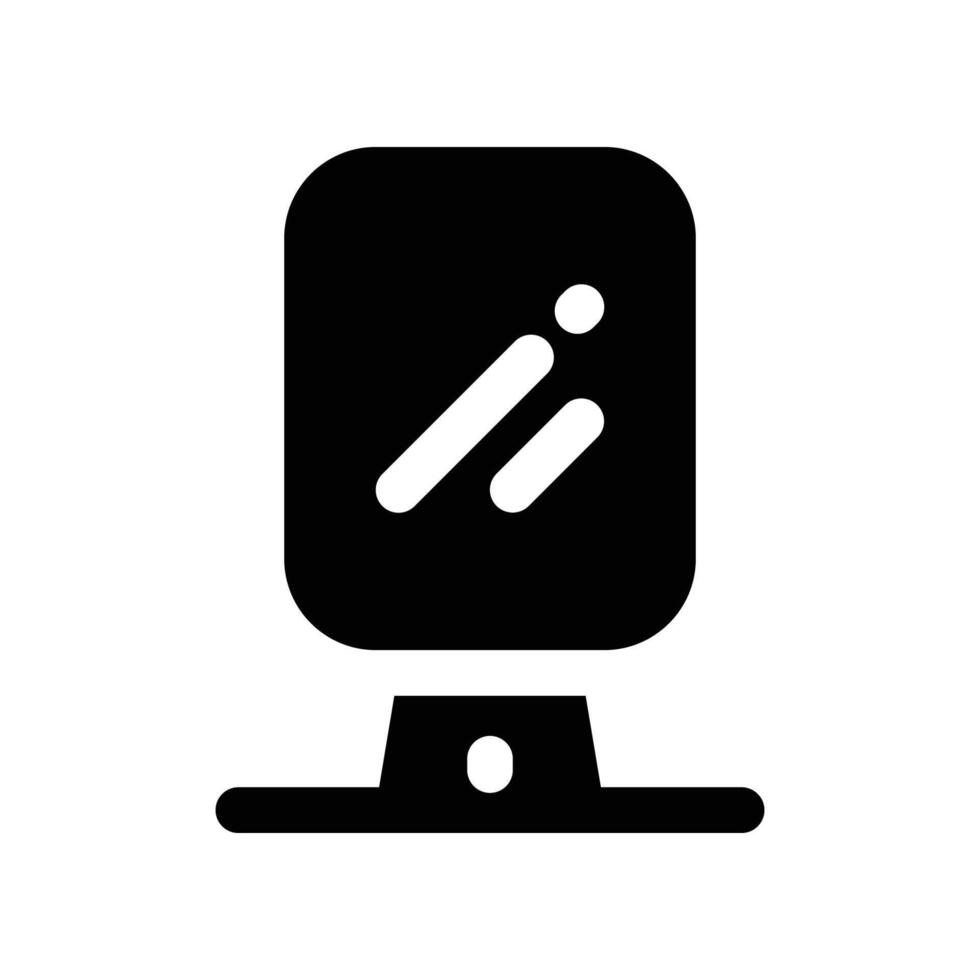 Spiegel Symbol. Vektor Glyphe Symbol zum Ihre Webseite, Handy, Mobiltelefon, Präsentation, und Logo Design.