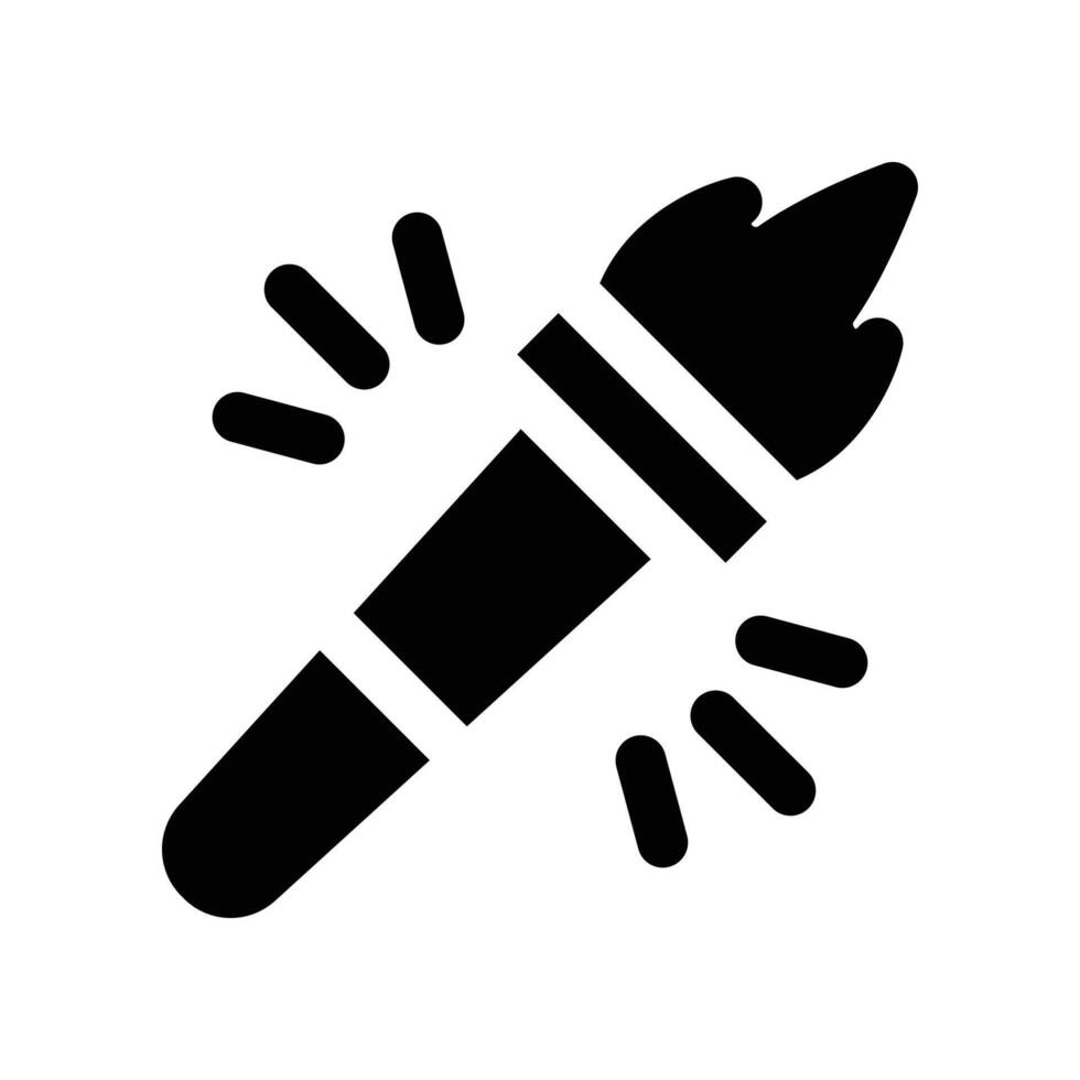 Fackel Symbol. Vektor Glyphe Symbol zum Ihre Webseite, Handy, Mobiltelefon, Präsentation, und Logo Design.