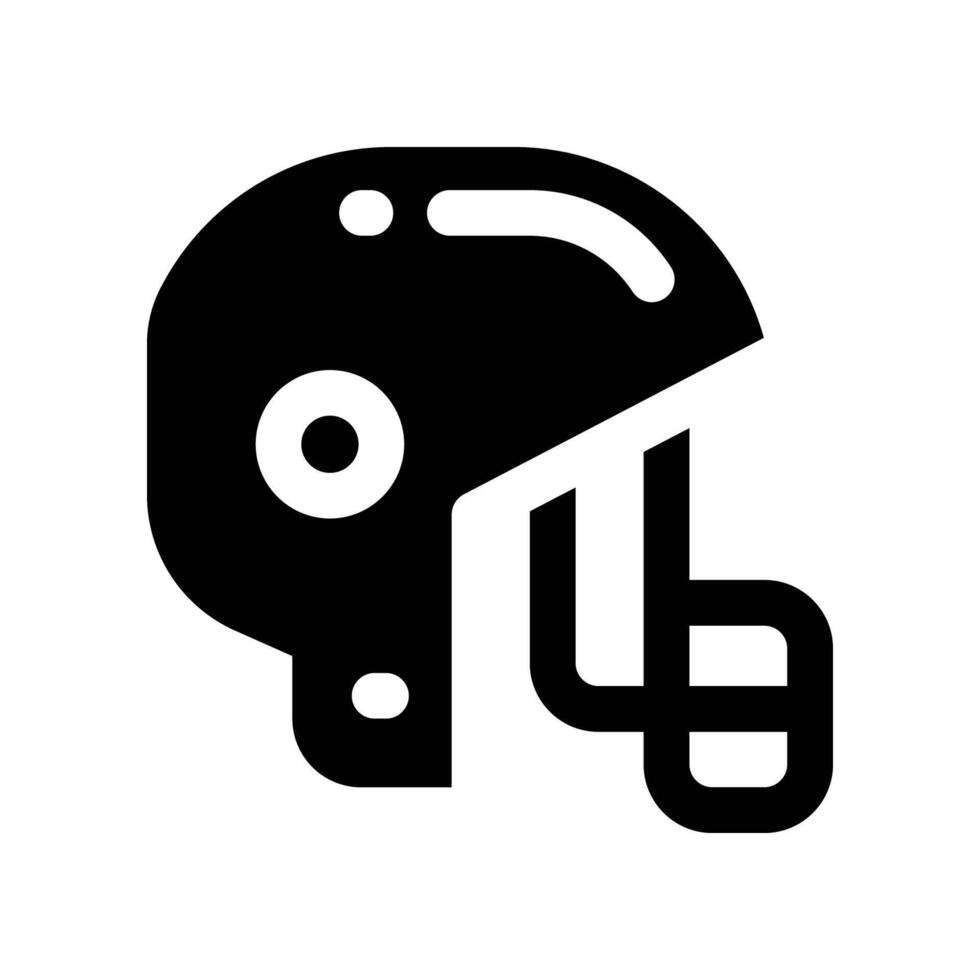 amerikanisch Fußball Helm Symbol. Vektor Glyphe Symbol zum Ihre Webseite, Handy, Mobiltelefon, Präsentation, und Logo Design.