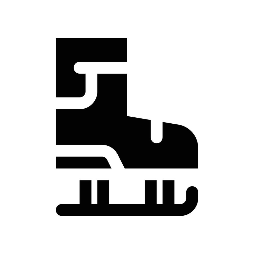 Eis Schlittschuh Symbol. Vektor Glyphe Symbol zum Ihre Webseite, Handy, Mobiltelefon, Präsentation, und Logo Design.