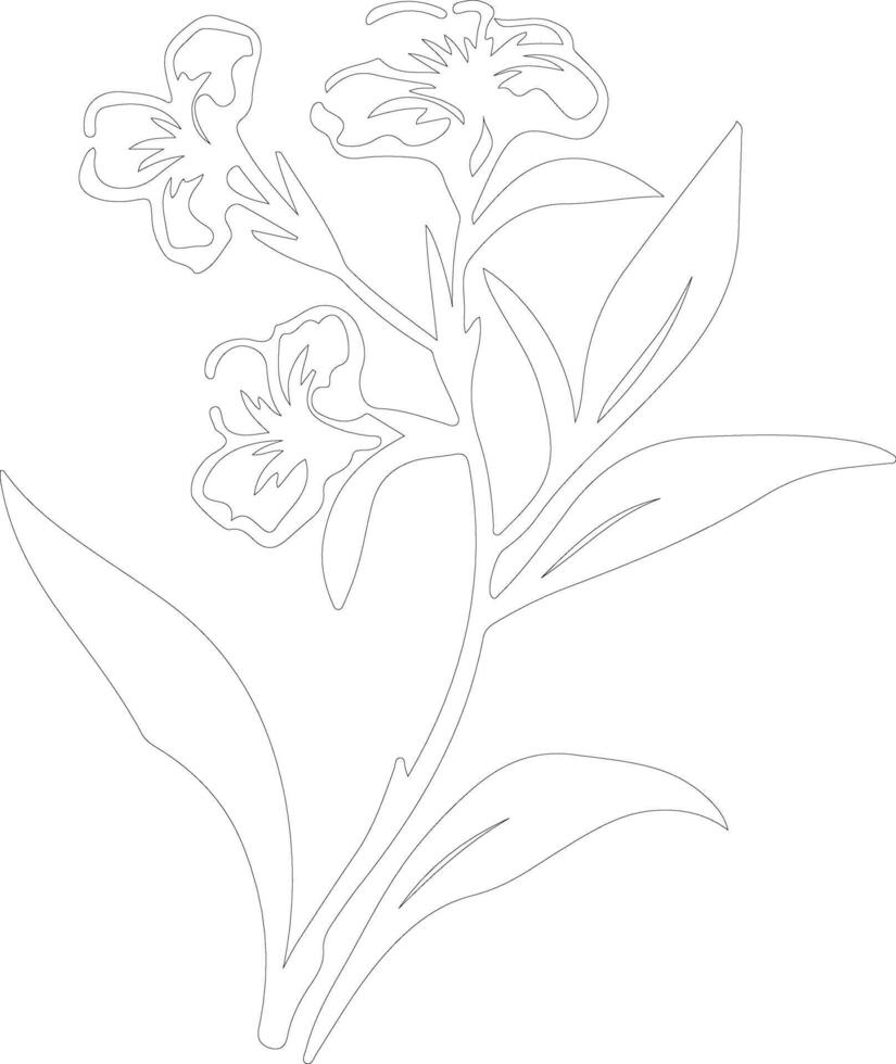 ai genererad oleander översikt silhuett vektor