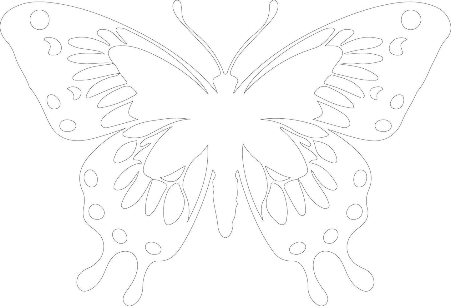 ai genererad målad lady fjäril översikt silhuett vektor
