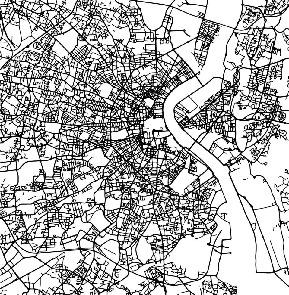 silhuett Karta av bordeaux Frankrike. vektor