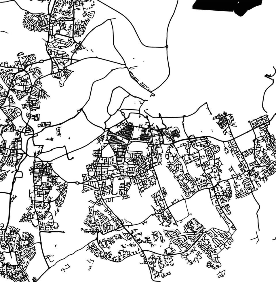 silhuett Karta av Middlesbrough förenad rike. vektor