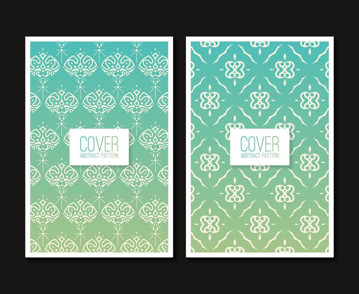 Cover-Design mit geometrischem Muster mit Farbverlauf vektor
