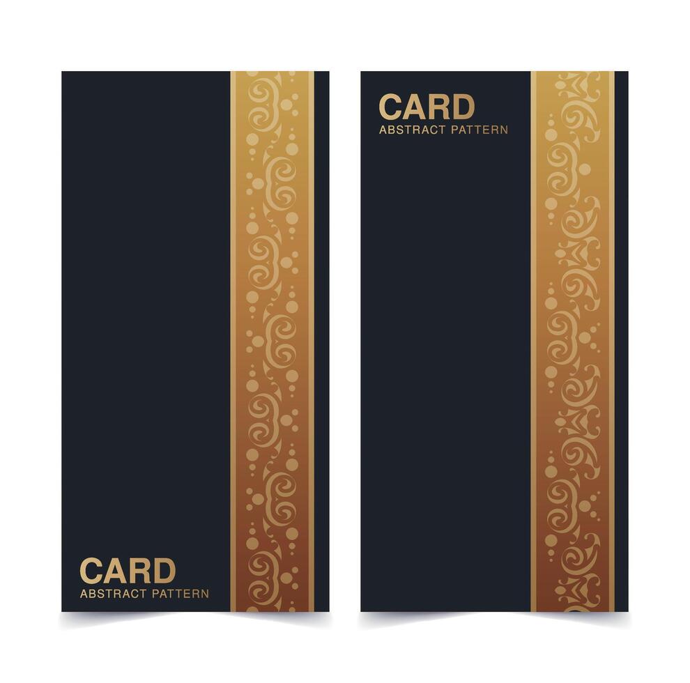 elegant Gold Muster Karte Design vektor