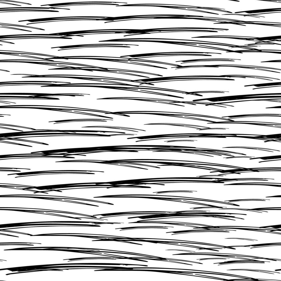 sömlös mönster med svart penna penseldrag vektor