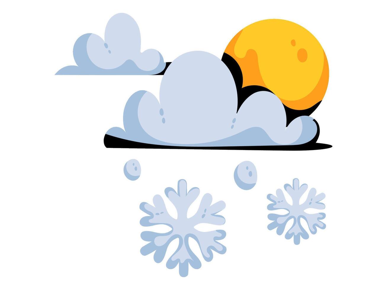 väder element säsong design med modern illustration klimat begrepp stil för atmosfärisk tillstånd vektor