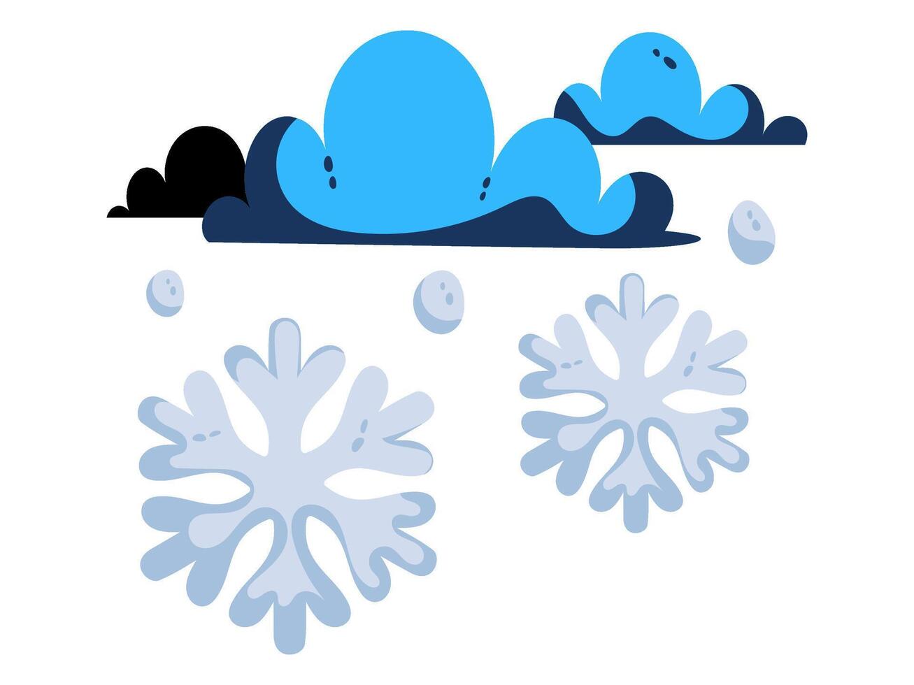 Wetter Element Jahreszeit Design mit modern Illustration Klima Konzept Stil zum atmosphärisch Bedingung vektor