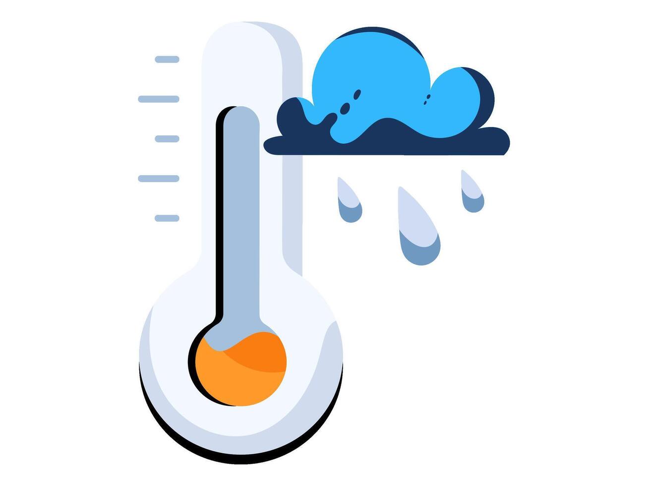 Wetter Element Jahreszeit Design mit modern Illustration Klima Konzept Stil zum atmosphärisch Bedingung vektor