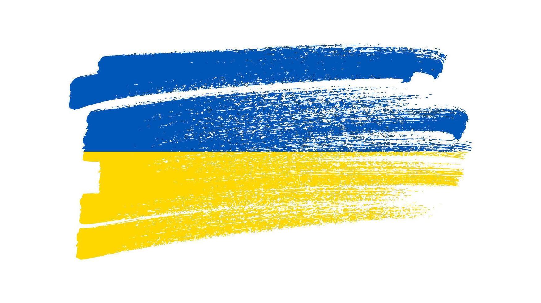 ukrainska nationell flagga i grunge stil vektor