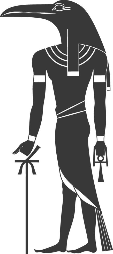 ai generiert Silhouette Single uralt ägyptisch Hieroglyphen Symbol Logo schwarz Farbe nur vektor