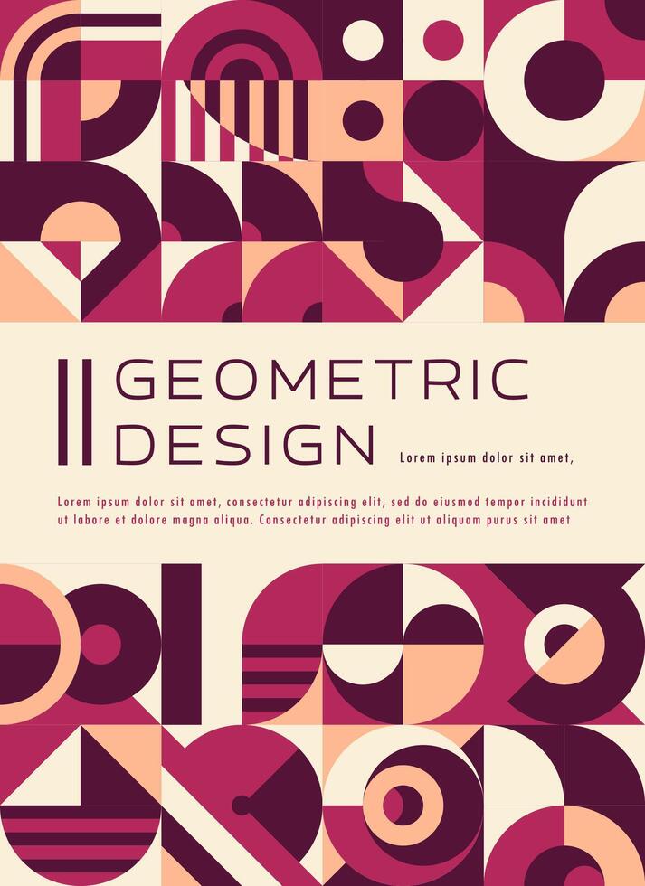 modern abstrakt geometrisch Poster, Bauhaus Muster vektor