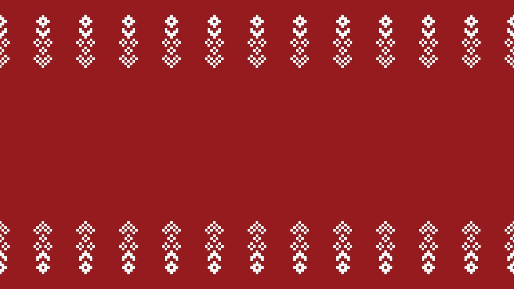 traditionell ethnisch Motive Ikat geometrisch Stoff Muster Kreuz Stich.ikat Stickerei ethnisch orientalisch Pixel rot Hintergrund. abstrakt, vektor, illustration. Textur, Weihnachten, Dekoration, Tapete. vektor