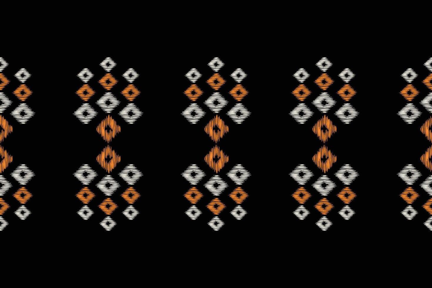 traditionell etnisk ikat motiv tyg mönster geometrisk stil.afrikansk ikat broderi etnisk orientalisk mönster svart bakgrund tapet. abstrakt, vektor, illustration.texture, ram, dekoration. vektor