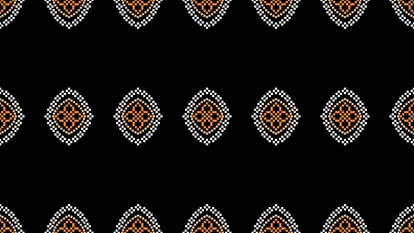 traditionell ethnisch Motive Ikat geometrisch Stoff Muster Kreuz Stich.ikat Stickerei ethnisch orientalisch Pixel schwarz Hintergrund.abstrakt, Vektor, Illustration. Textur, Schal, Dekoration, Tapete. vektor