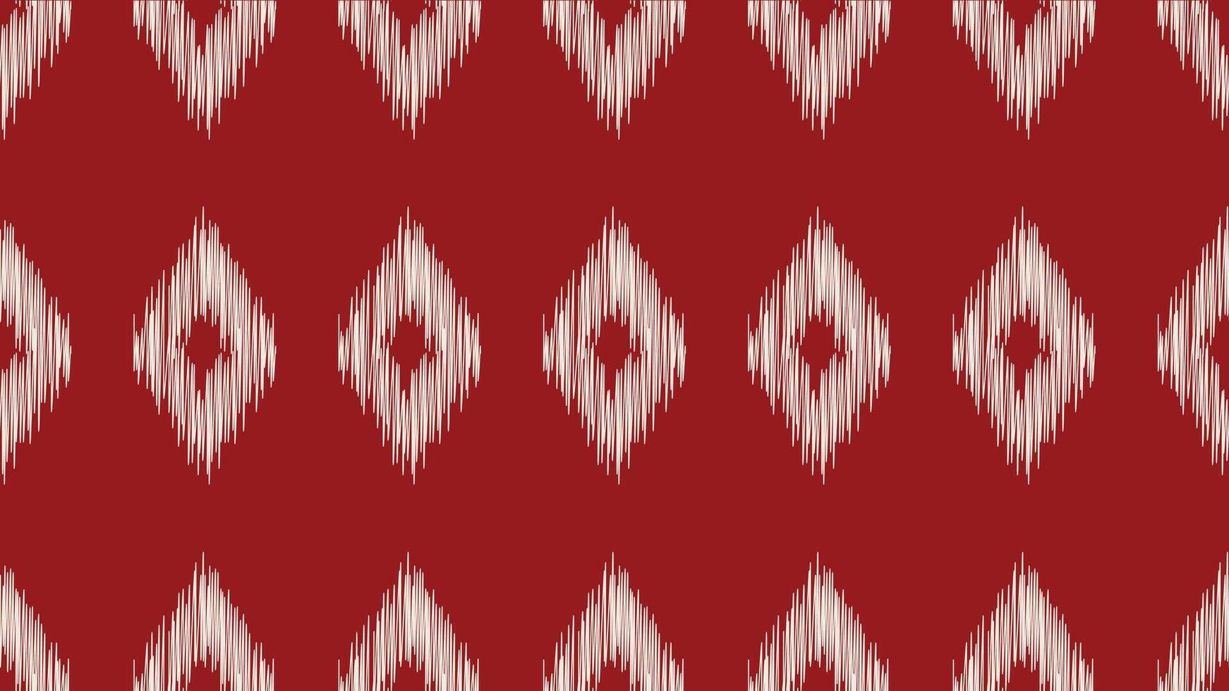 traditionell etnisk ikat motiv tyg mönster geometrisk stil.afrikansk ikat broderi etnisk orientalisk mönster röd bakgrund tapet. abstrakt, vektor, illustration.texture, ram, dekoration. vektor
