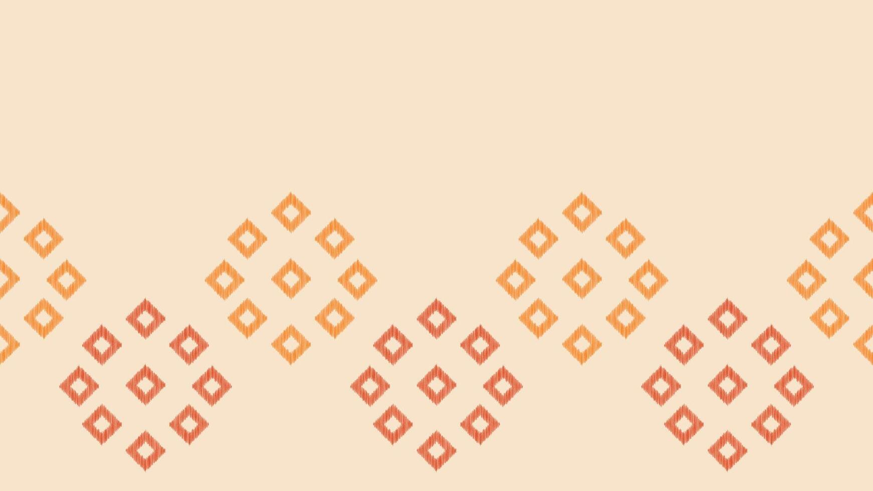 traditionell ethnisch Ikat Motiv Stoff Muster geometrisch Stil.afrikanisch Ikat Stickerei ethnisch orientalisch Muster braun Sahne Hintergrund Hintergrund. abstrakt, Vektor, Illustration. Textur, Rahmen, Dekoration. vektor