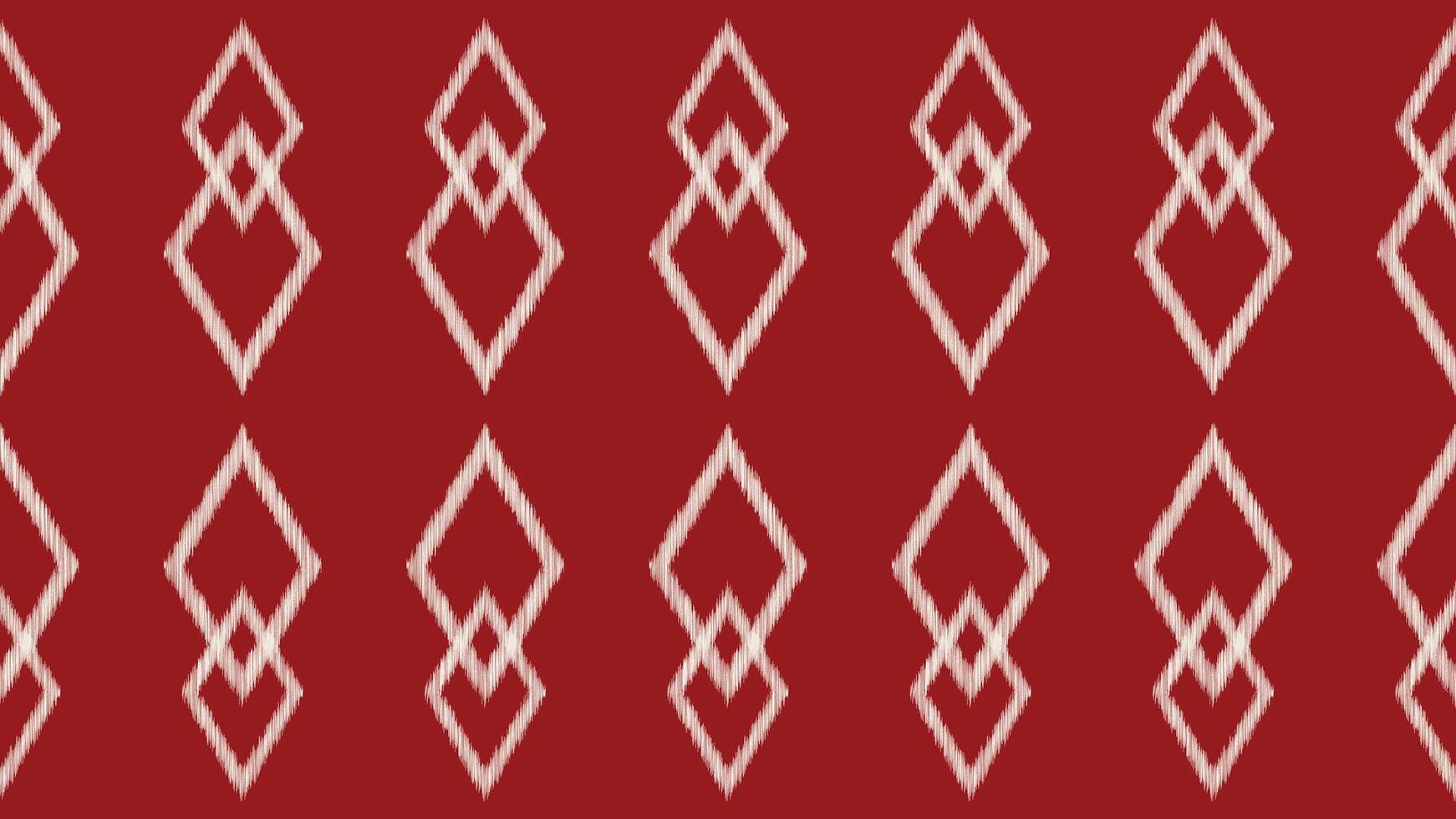 traditionell ethnisch Ikat Motiv Stoff Muster geometrisch Stil.afrikanisch Ikat Stickerei ethnisch orientalisch Muster rot Hintergrund Hintergrund. abstrakt, Vektor, Illustration. Textur, Rahmen, Dekoration. vektor