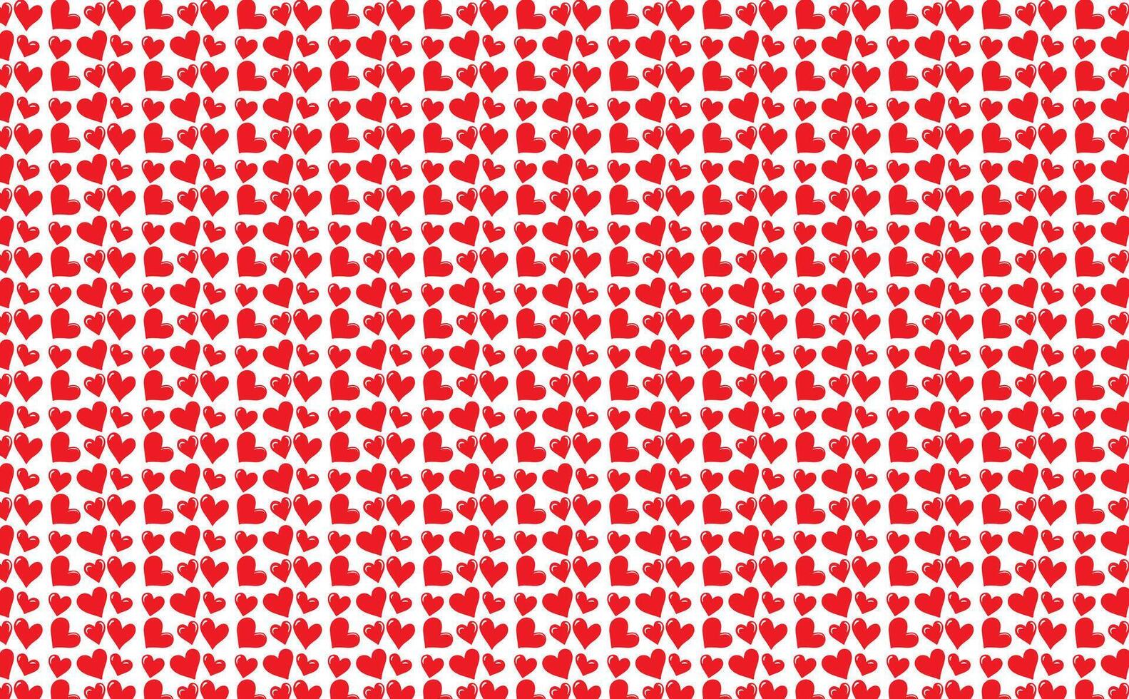 Hand gezeichnet Gekritzel Herzen gestalten rot Linie nahtlos Muster Herz auf Weiß abstrakt Hintergrund Vektor Illustration