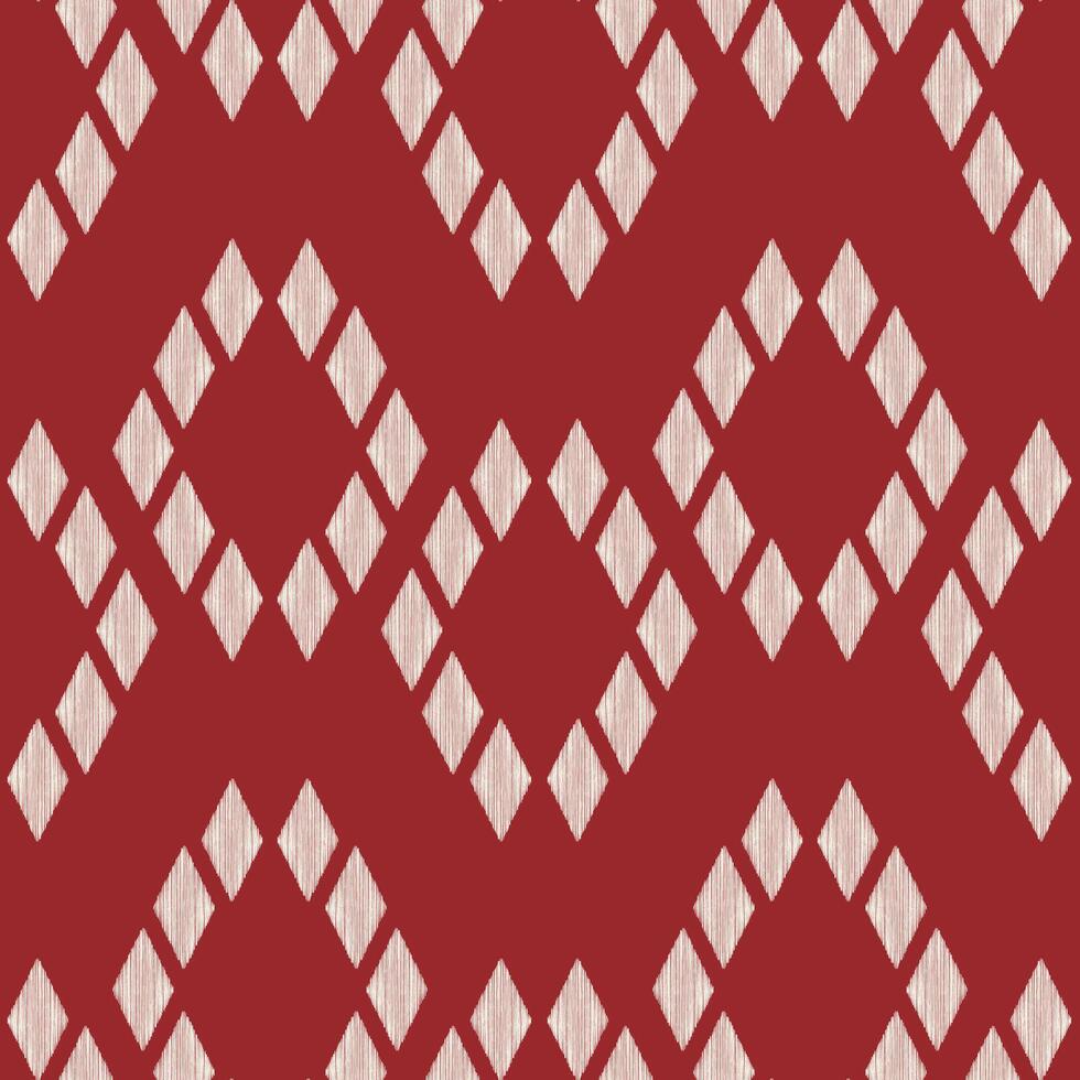 traditionell etnisk ikat motiv tyg mönster geometrisk stil.afrikansk ikat broderi etnisk orientalisk mönster röd bakgrund tapet. abstrakt, vektor, illustration.texture, ram, dekoration. vektor