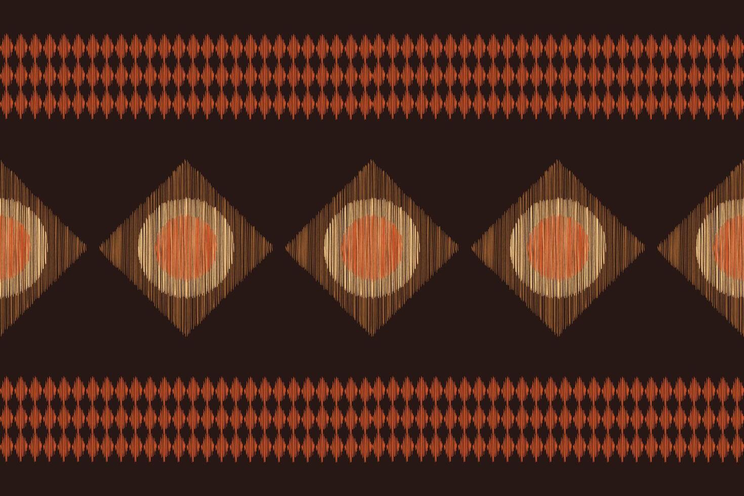 traditionell etnisk ikat motiv tyg mönster geometrisk stil.afrikansk ikat broderi etnisk orientalisk mönster brun bakgrund tapet. abstrakt, vektor, illustration.texture, ram, dekoration. vektor