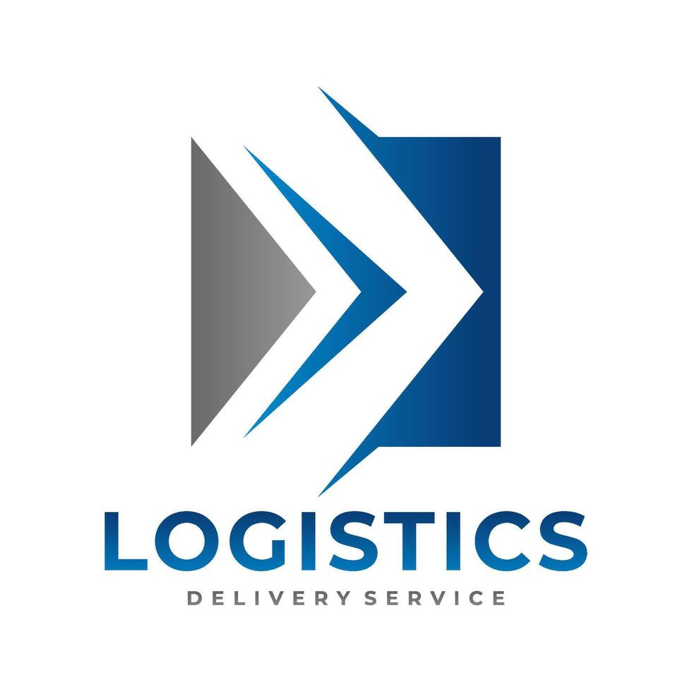 logistisk logotyp, pil design logotyp mall, vektor illustration