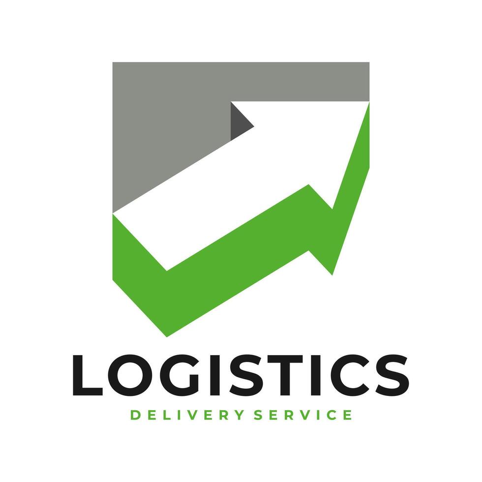 logistisch Logo, Pfeil Design Logo Vorlage, Vektor Illustration