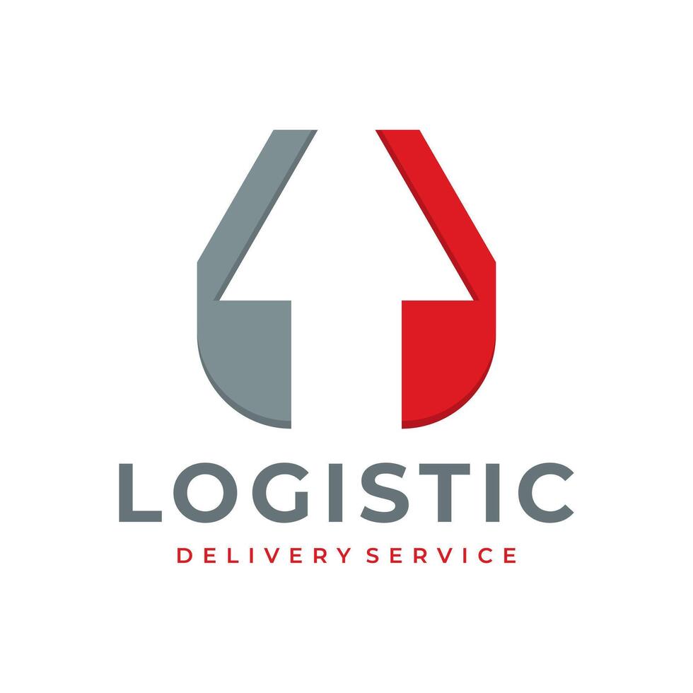 logistisk företag vektor logotyp. leverans ikon. pil ikon. pil vektor. leverans service logotyp. webb, digital, fart, marknadsföring, nätverk ikon.