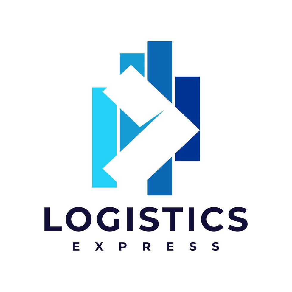 leverans logotyp. uttrycka logistisk kurir service symbol. pil symbol vektor illustration