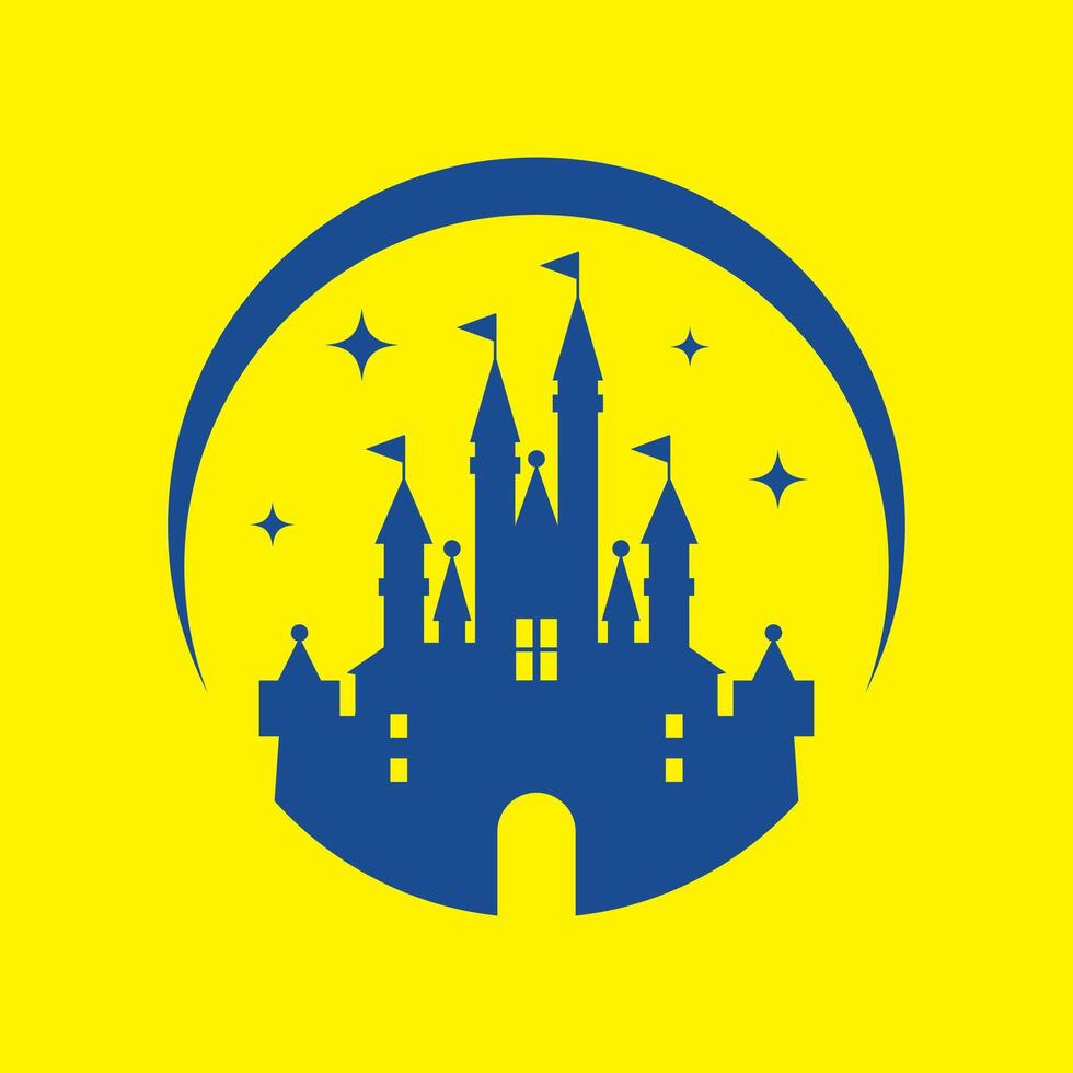 Schloss Vektor Logo Design Konzept