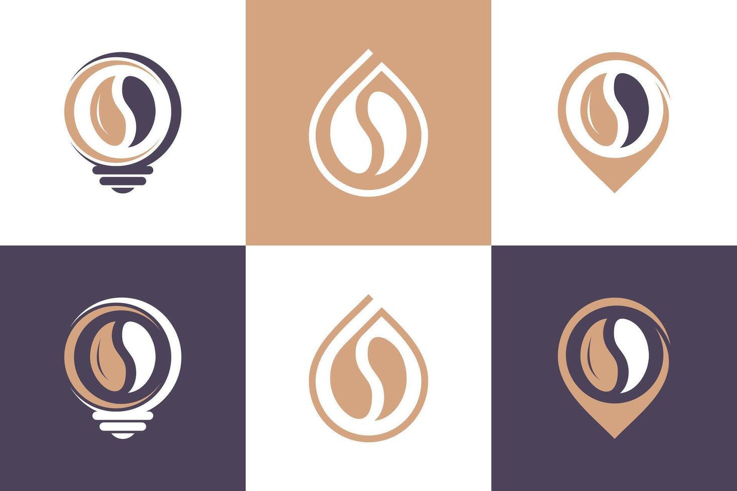 uppsättning av kaffe design element vektor ikon begrepp
