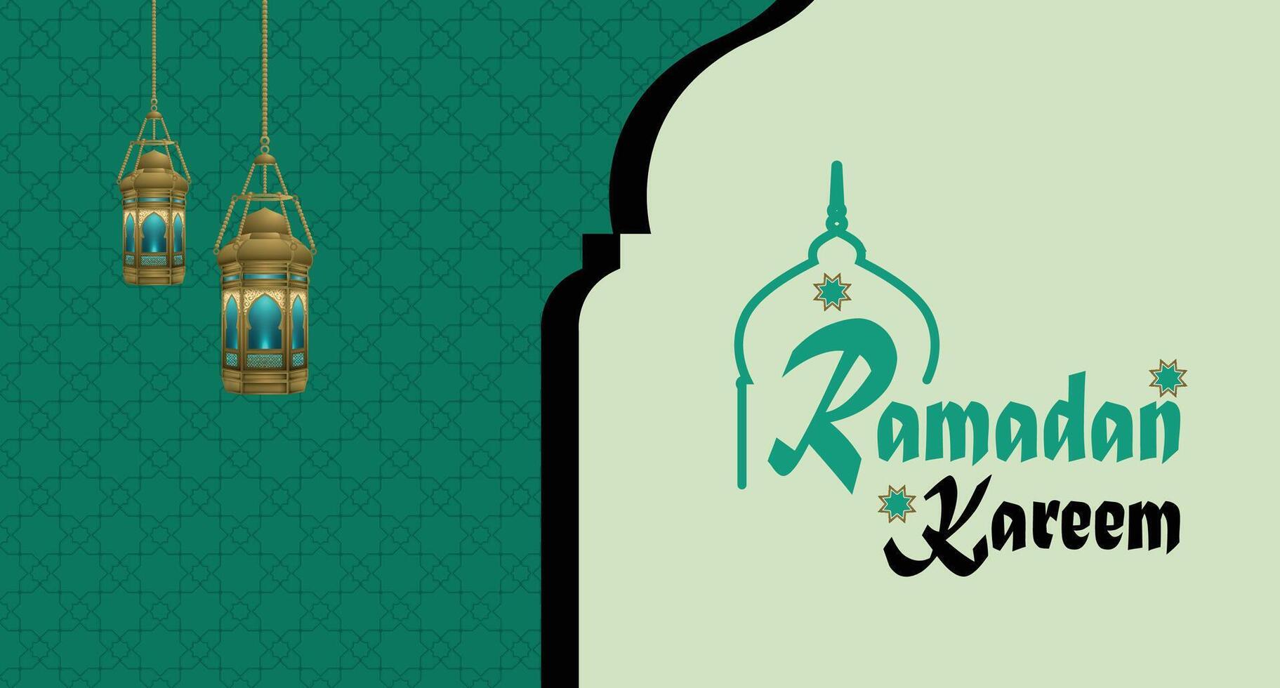 ramadan kareem islamic hälsning bakgrund, ramadan kort eller baner bakgrund vektor