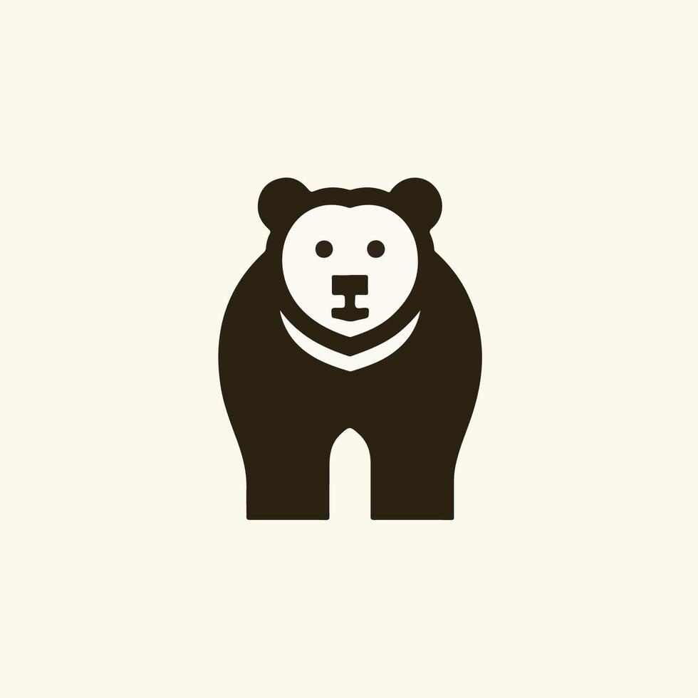björn illustration logotyp vektor