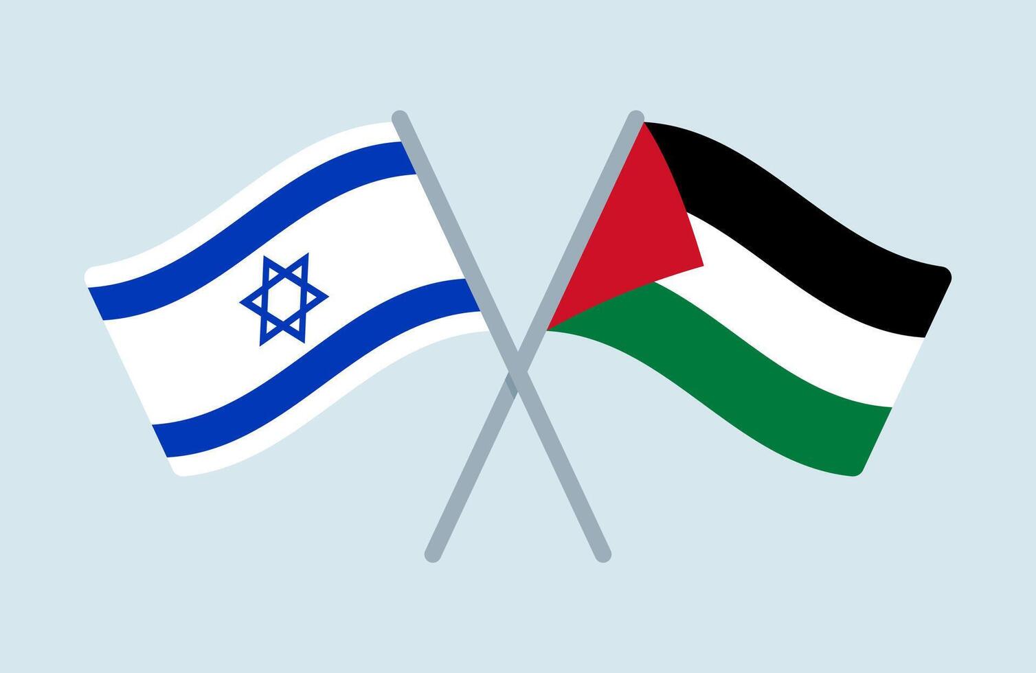 vektor Israel och palestina flaggor illustration